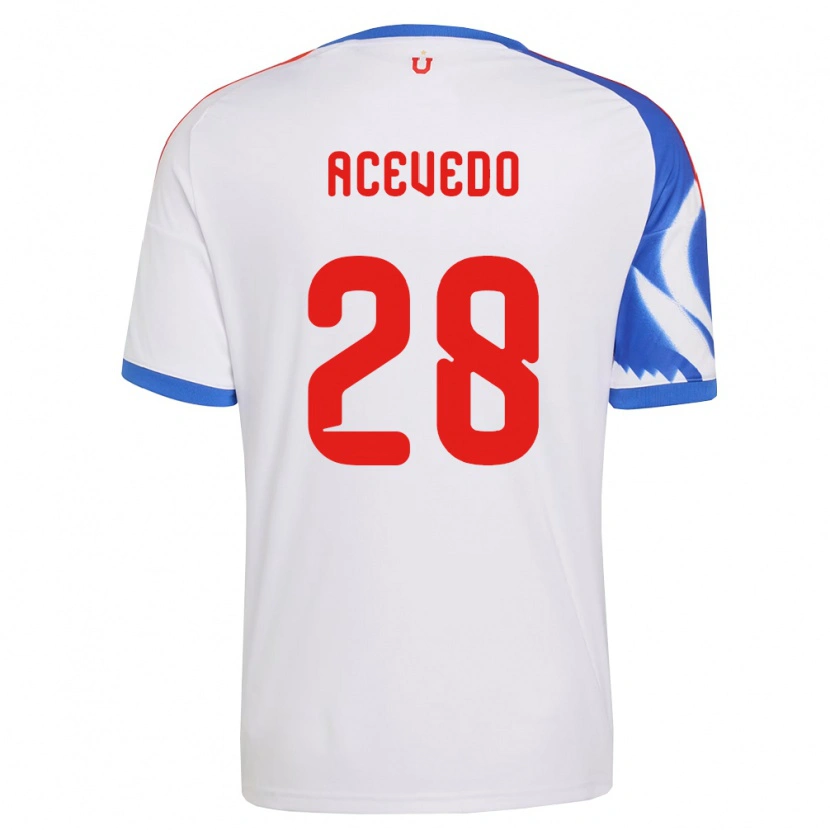 Danxen Homem Camisola Florencia Acevedo #28 Branco Azul Marinho Alternativa 2026/27 Camisa Brasil