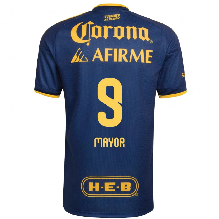 Danxen Homem Camisola Stephany Mayor #9 Azul Real Amarelo Alternativa 2026/27 Camisa Brasil