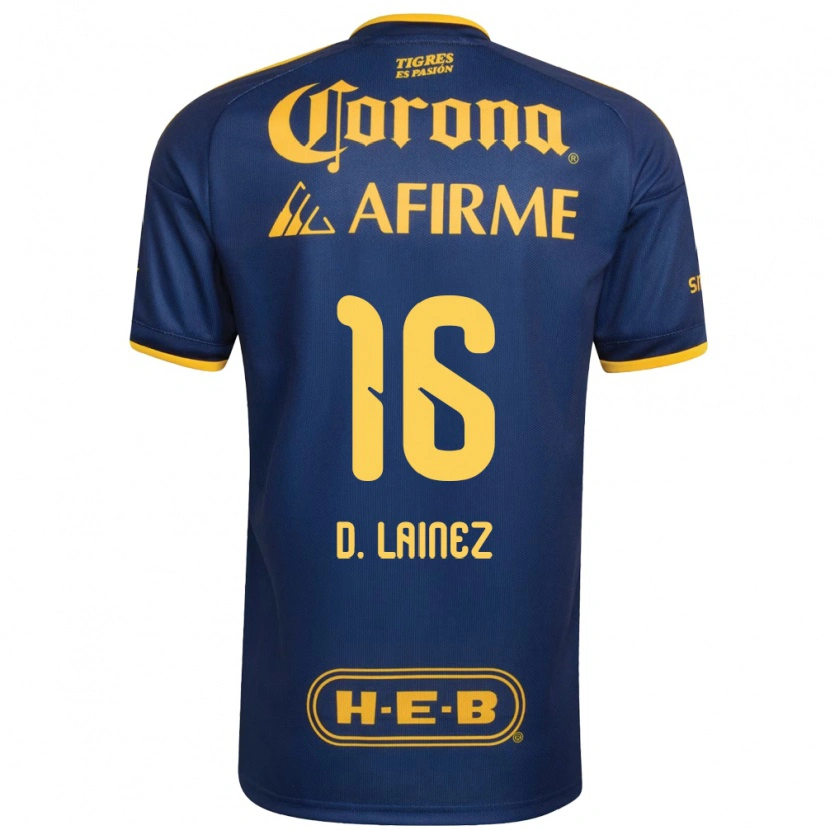 Danxen Homem Camisola Diego Lainez #16 Azul Real Amarelo Alternativa 2026/27 Camisa Brasil
