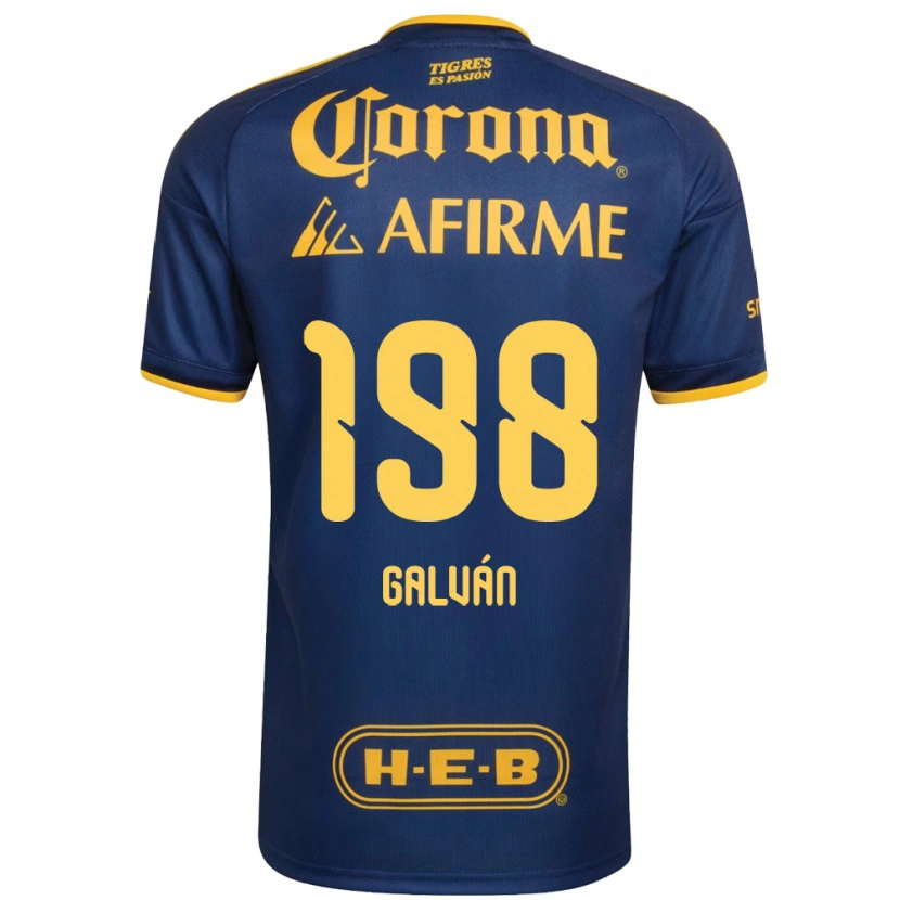 Danxen Homem Camisola Isac Galván #198 Azul Real Amarelo Alternativa 2026/27 Camisa Brasil