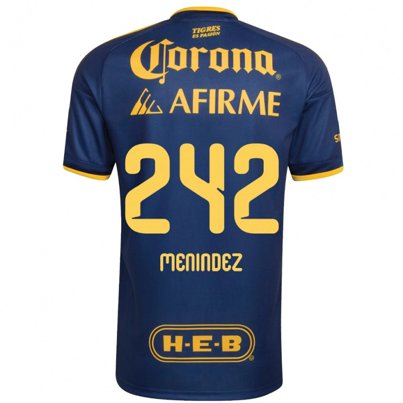 Danxen Homem Camisola Jonathan Menindez #242 Azul Real Amarelo Alternativa 2026/27 Camisa Brasil