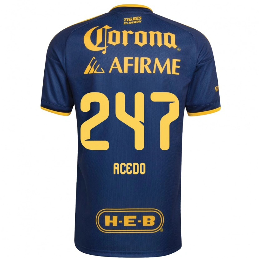 Danxen Homem Camisola Kevin Acedo #247 Azul Real Amarelo Alternativa 2026/27 Camisa Brasil
