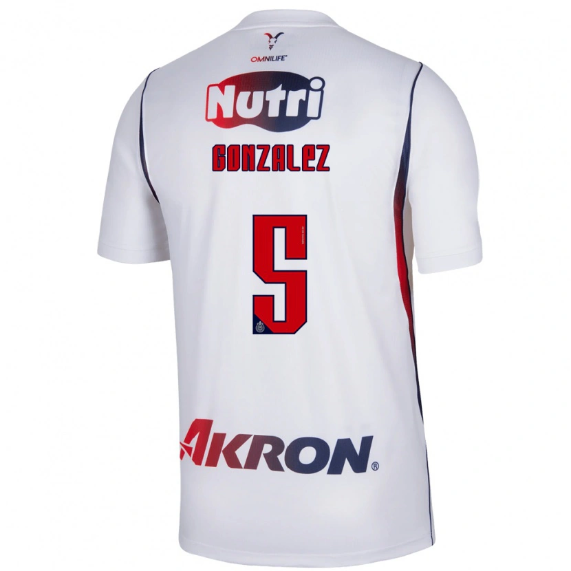 Danxen Homem Camisola Bryan González #5 Branco Azul Marinho Vermelho Alternativa 2026/27 Camisa Brasil