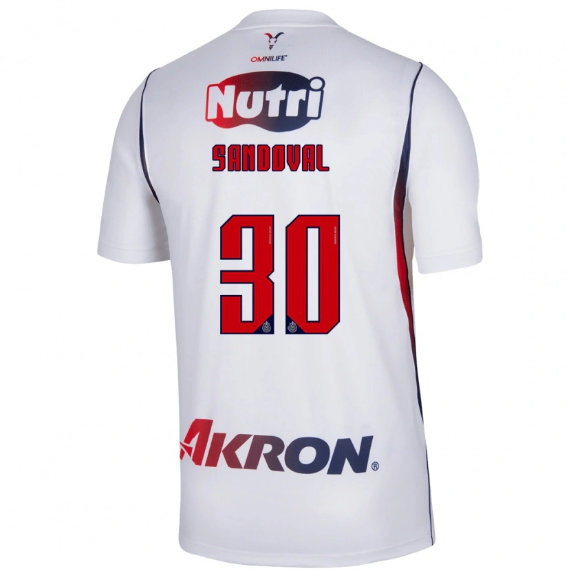 Danxen Homem Camisola Santiago Sandoval #30 Branco Azul Marinho Vermelho Alternativa 2026/27 Camisa Brasil