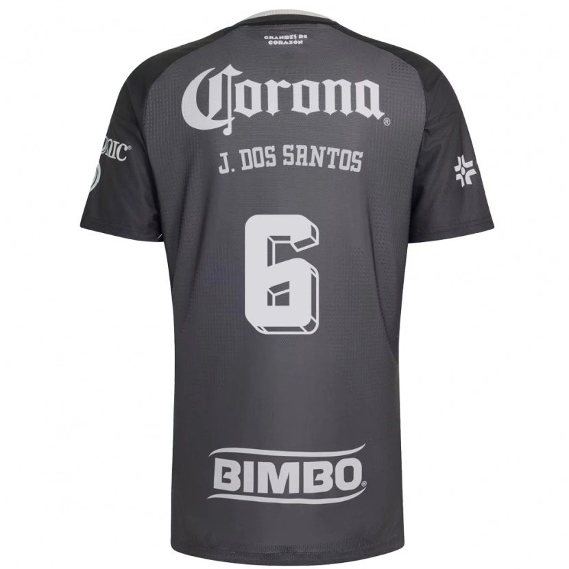 Danxen Homem Camisola Jonathan Dos Santos #6 Cinza Branco Preto Alternativa 2026/27 Camisa Brasil