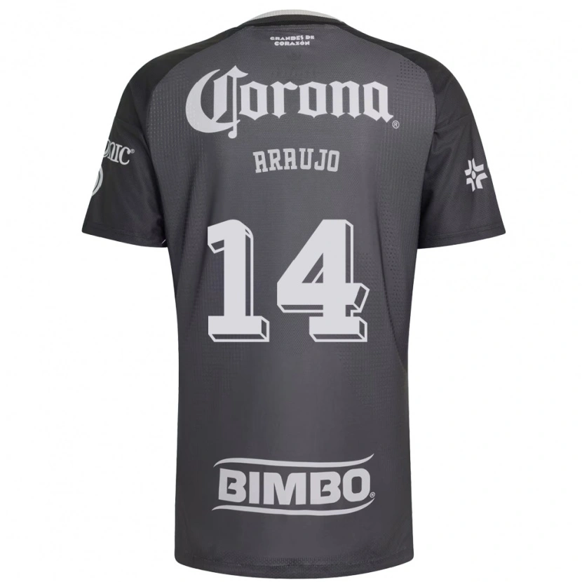 Danxen Homem Camisola Nestor Araujo #14 Cinza Branco Preto Alternativa 2026/27 Camisa Brasil