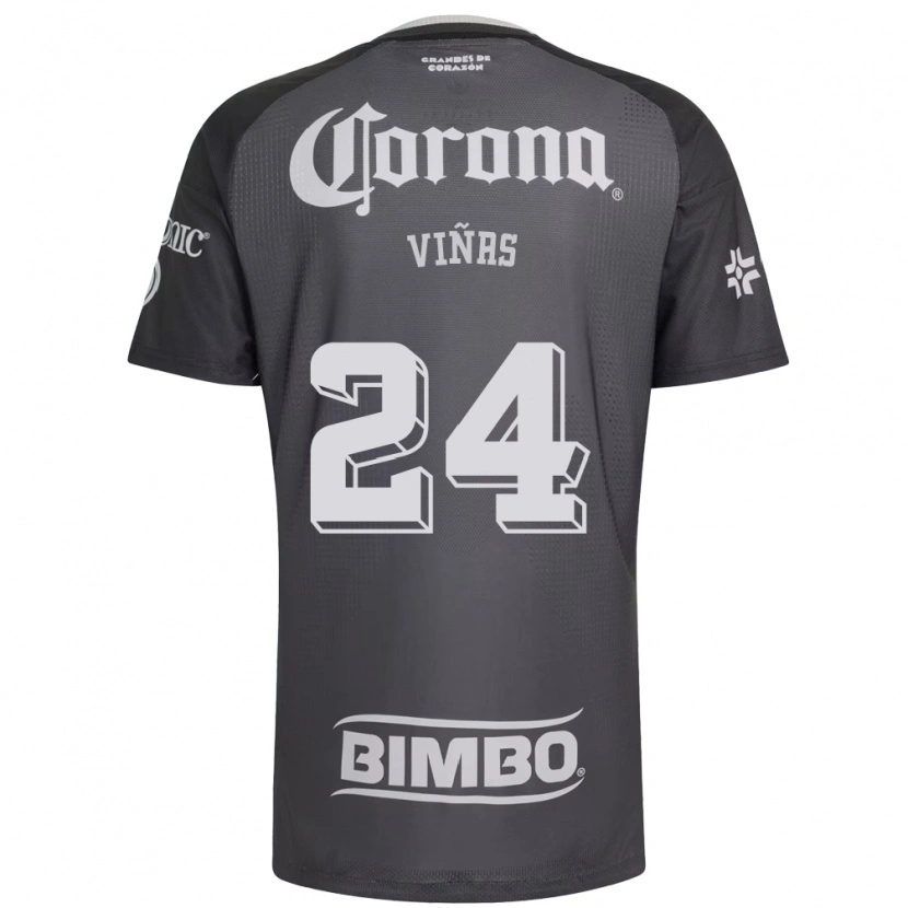 Danxen Homem Camisola Federico Viñas #24 Cinza Branco Preto Alternativa 2026/27 Camisa Brasil
