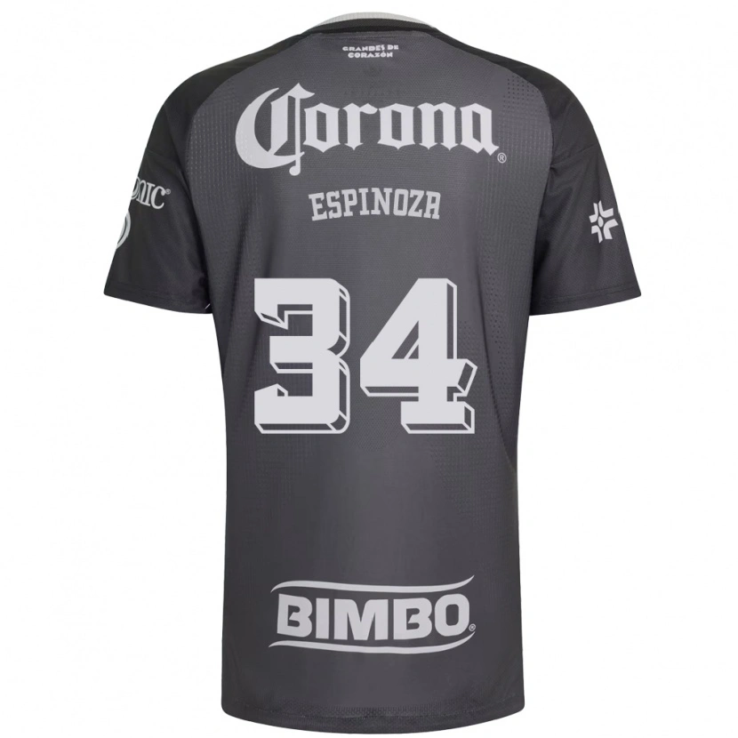 Danxen Homem Camisola Dagoberto Espinoza #34 Cinza Branco Preto Alternativa 2026/27 Camisa Brasil