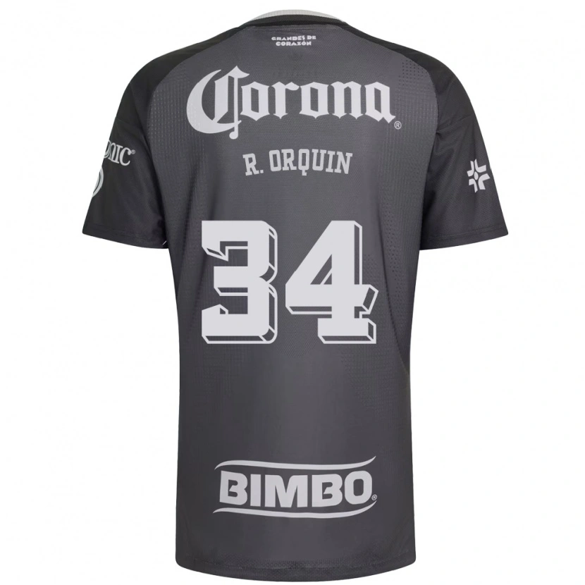 Danxen Homem Camisola Ralph Orquin #34 Cinza Branco Preto Alternativa 2026/27 Camisa Brasil