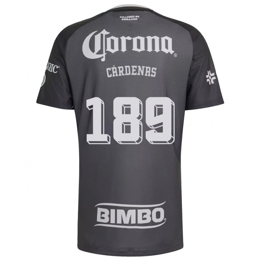 Danxen Homem Camisola Alejandro Cárdenas #189 Cinza Branco Preto Alternativa 2026/27 Camisa Brasil