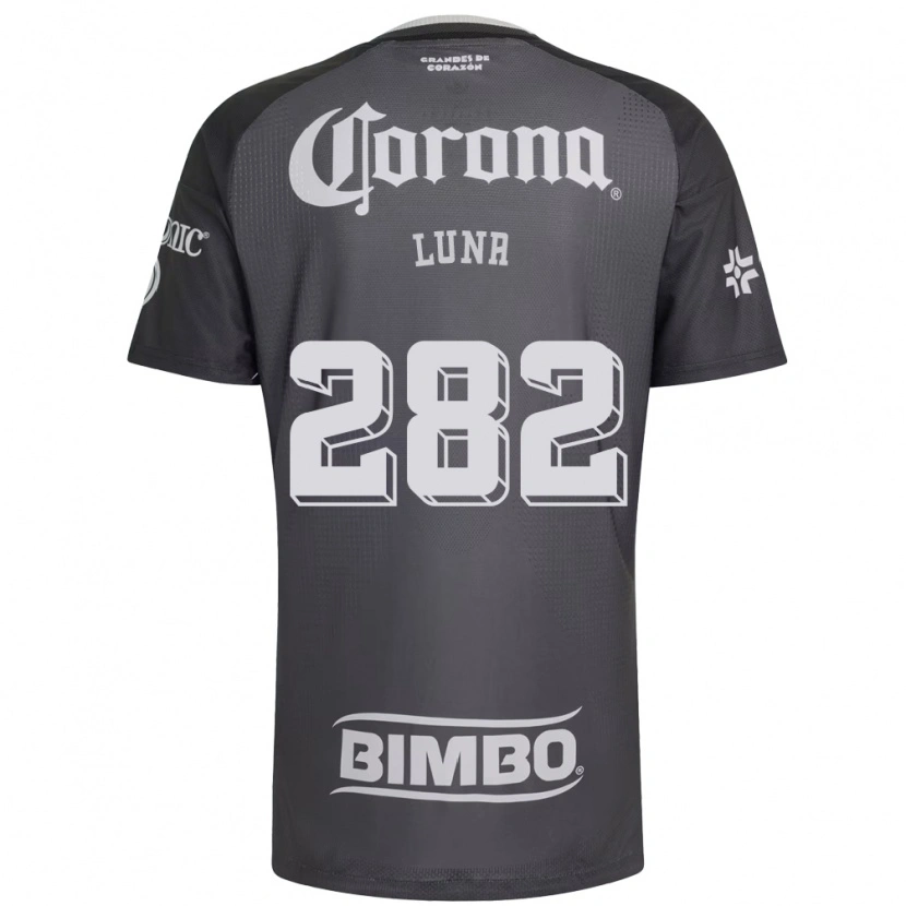 Danxen Homem Camisola Mateo Luna #282 Cinza Branco Preto Alternativa 2026/27 Camisa Brasil