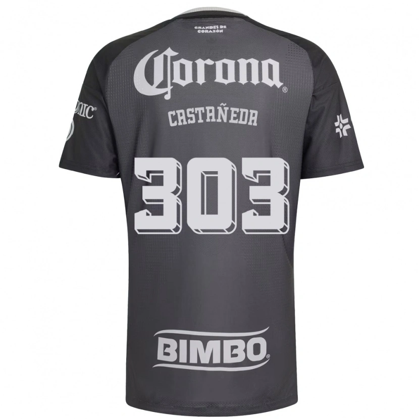 Danxen Homem Camisola Luis Castañeda #303 Cinza Branco Preto Alternativa 2026/27 Camisa Brasil
