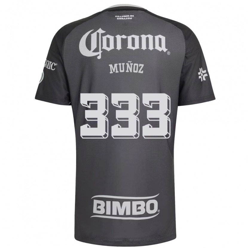 Danxen Homem Camisola Aarón Muñoz #333 Cinza Branco Preto Alternativa 2026/27 Camisa Brasil