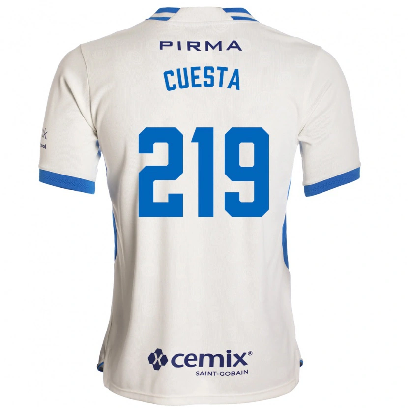 Danxen Homem Camisola Íñigo Cuesta #219 Branco Azul Vermelho Alternativa 2026/27 Camisa Brasil
