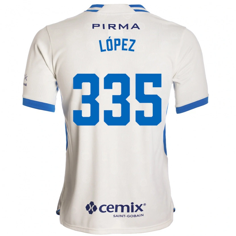 Danxen Homem Camisola Alfredo López #335 Branco Azul Vermelho Alternativa 2026/27 Camisa Brasil