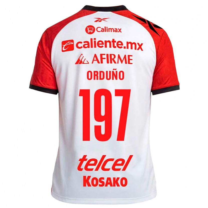 Danxen Homem Camisola David Orduño #197 Vermelho Branco Preto Alternativa 2026/27 Camisa Brasil