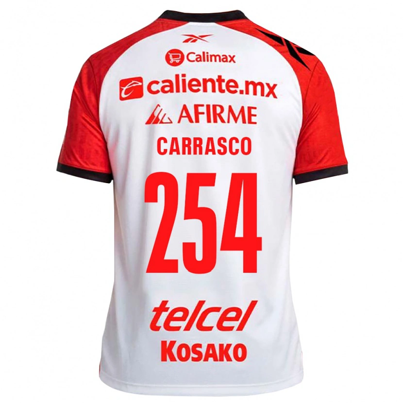 Danxen Homem Camisola Jonathan Carrasco #254 Vermelho Branco Preto Alternativa 2026/27 Camisa Brasil