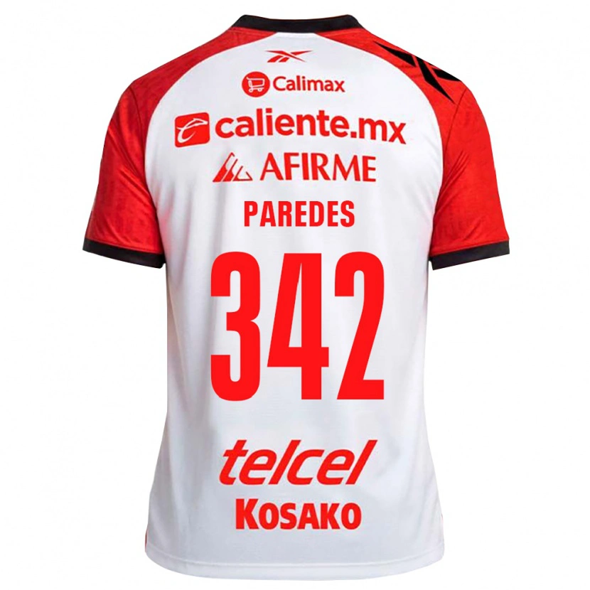Danxen Homem Camisola Santiago Paredes #342 Vermelho Branco Preto Alternativa 2026/27 Camisa Brasil