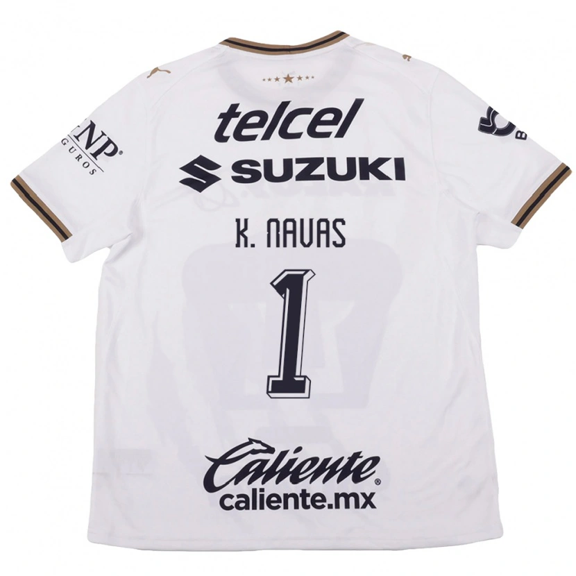 Danxen Homem Camisola Keylor Navas #1 Branco Preto Marrom Alternativa 2026/27 Camisa Brasil