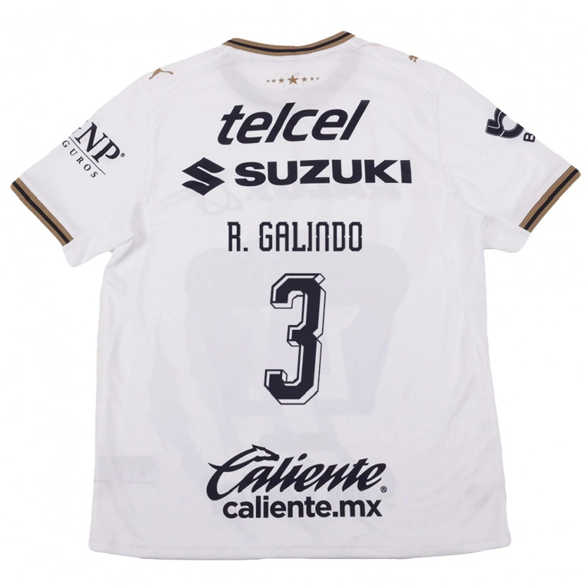 Danxen Homem Camisola José Galindo #3 Branco Preto Marrom Alternativa 2026/27 Camisa Brasil