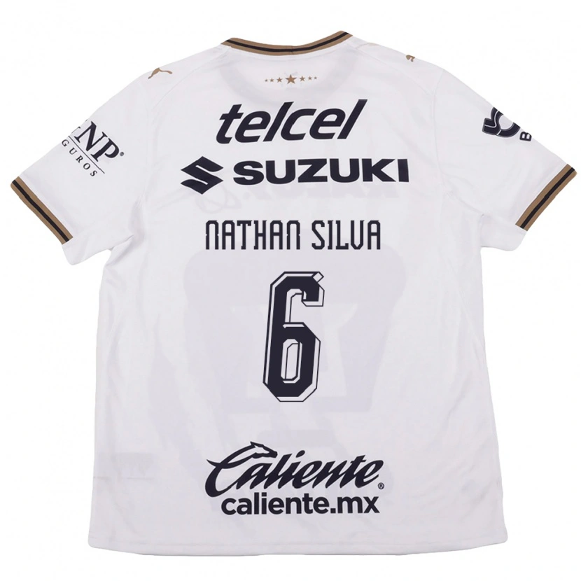 Danxen Homem Camisola Nathan Silva #6 Branco Preto Marrom Alternativa 2026/27 Camisa Brasil