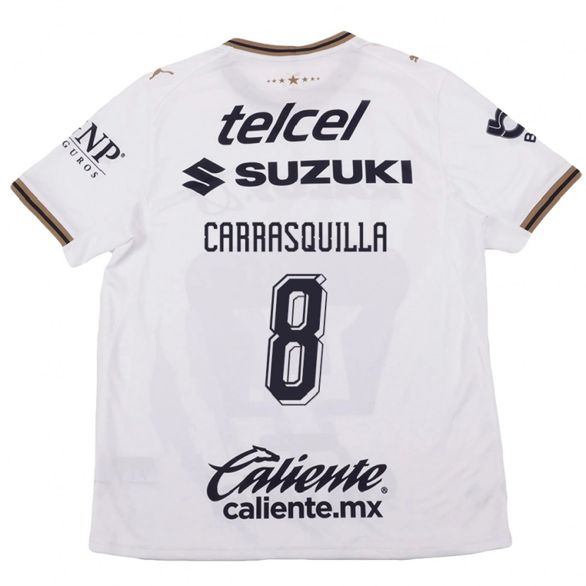 Danxen Homem Camisola Adalberto Carrasquilla #8 Branco Preto Marrom Alternativa 2026/27 Camisa Brasil