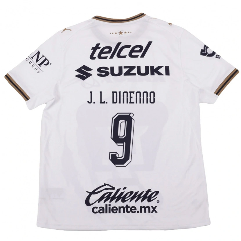 Danxen Homem Camisola Juan Dinenno #9 Branco Preto Marrom Alternativa 2026/27 Camisa Brasil
