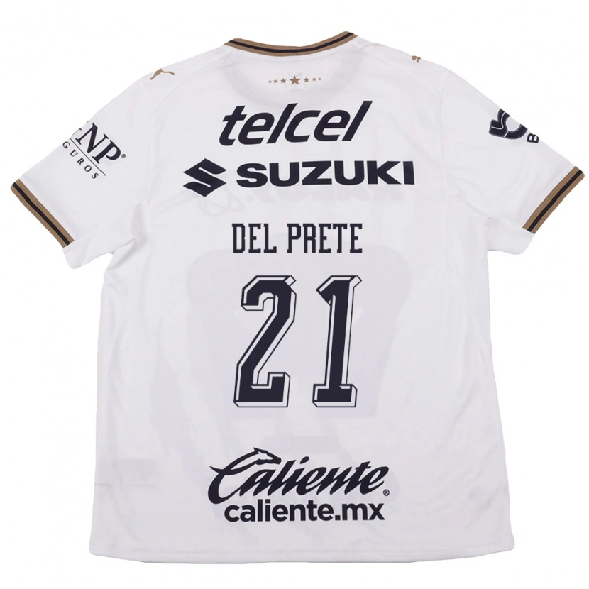 Danxen Homem Camisola Gustavo Del Prete #21 Branco Preto Marrom Alternativa 2026/27 Camisa Brasil