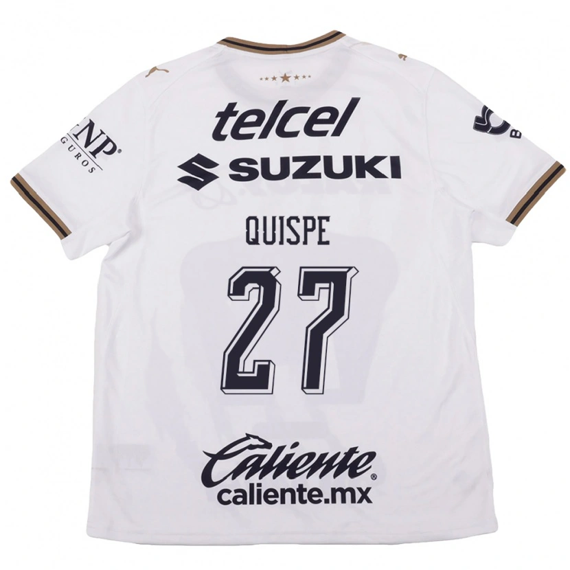 Danxen Homem Camisola Piero Quispe #27 Branco Preto Marrom Alternativa 2026/27 Camisa Brasil