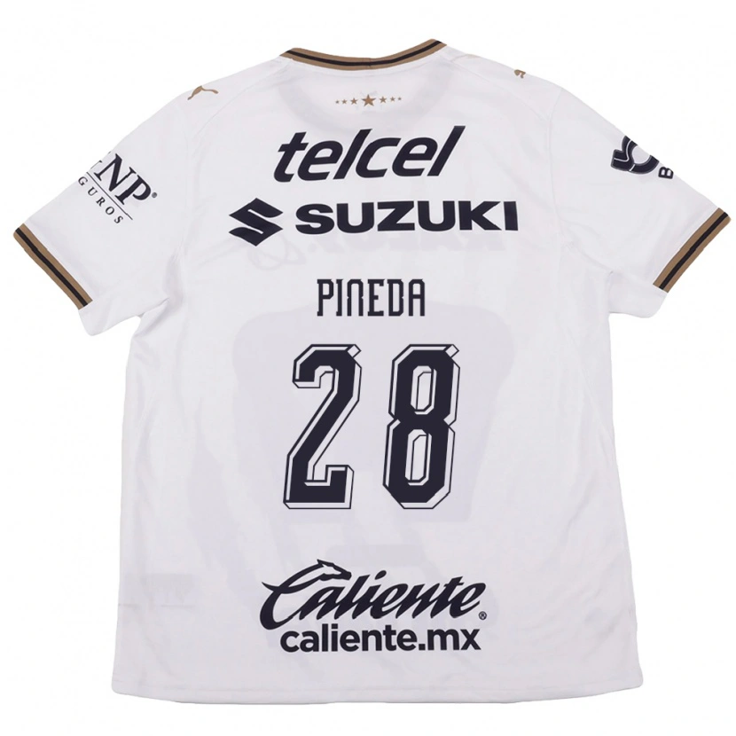 Danxen Homem Camisola Grecia Pineda #28 Branco Preto Marrom Alternativa 2026/27 Camisa Brasil