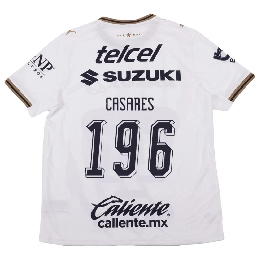 Danxen Homem Camisola Mateo Casares #196 Branco Preto Marrom Alternativa 2026/27 Camisa Brasil