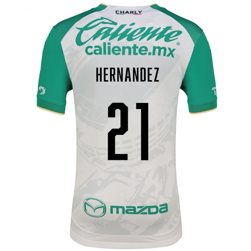 Danxen Homem Camisola Alexa Hernández #21 Verde Claro Branco Alternativa 2026/27 Camisa Brasil