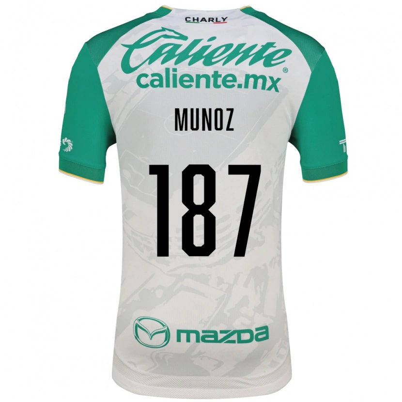 Danxen Homem Camisola Diego Muñoz #187 Verde Claro Branco Alternativa 2026/27 Camisa Brasil