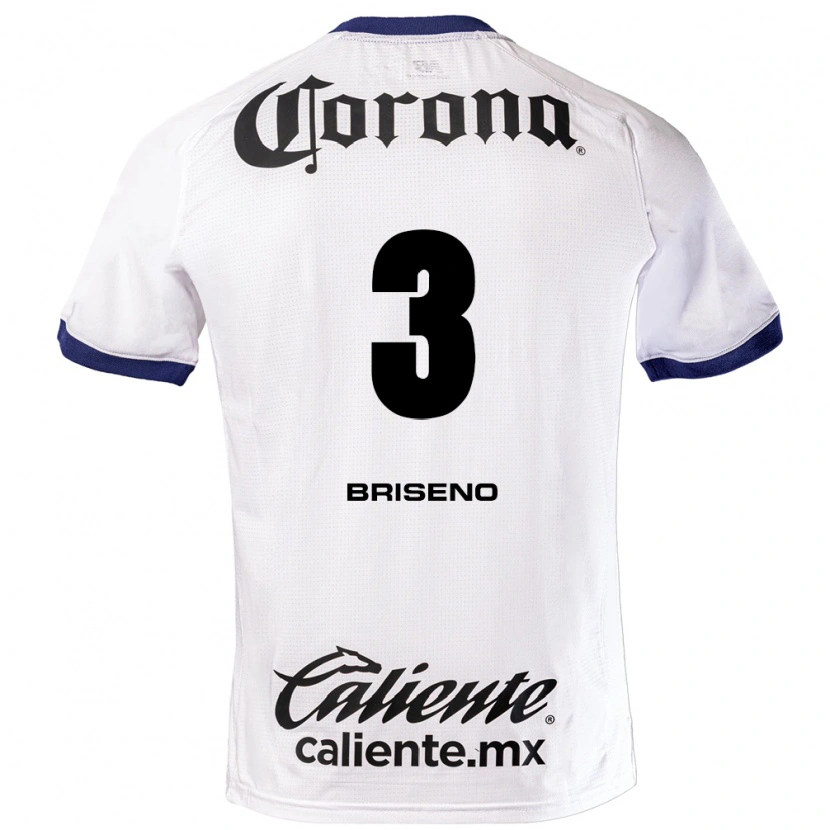 Danxen Homem Camisola Antonio Briseño #3 Branco Azul Preto Alternativa 2026/27 Camisa Brasil