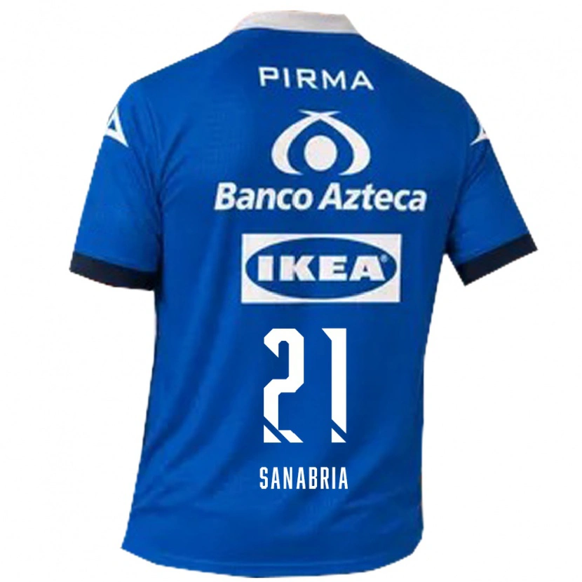 Danxen Homem Camisola Sergio Sanabria #21 Azul Branco Alternativa 2026/27 Camisa Brasil