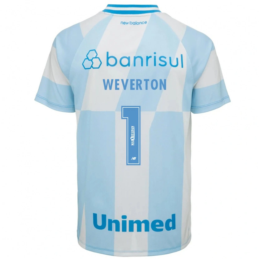 Danxen Homem Camisola Weverton Pereira Da Silva #1 Azul Claro Branco Alternativa 2026/27 Camisa Brasil