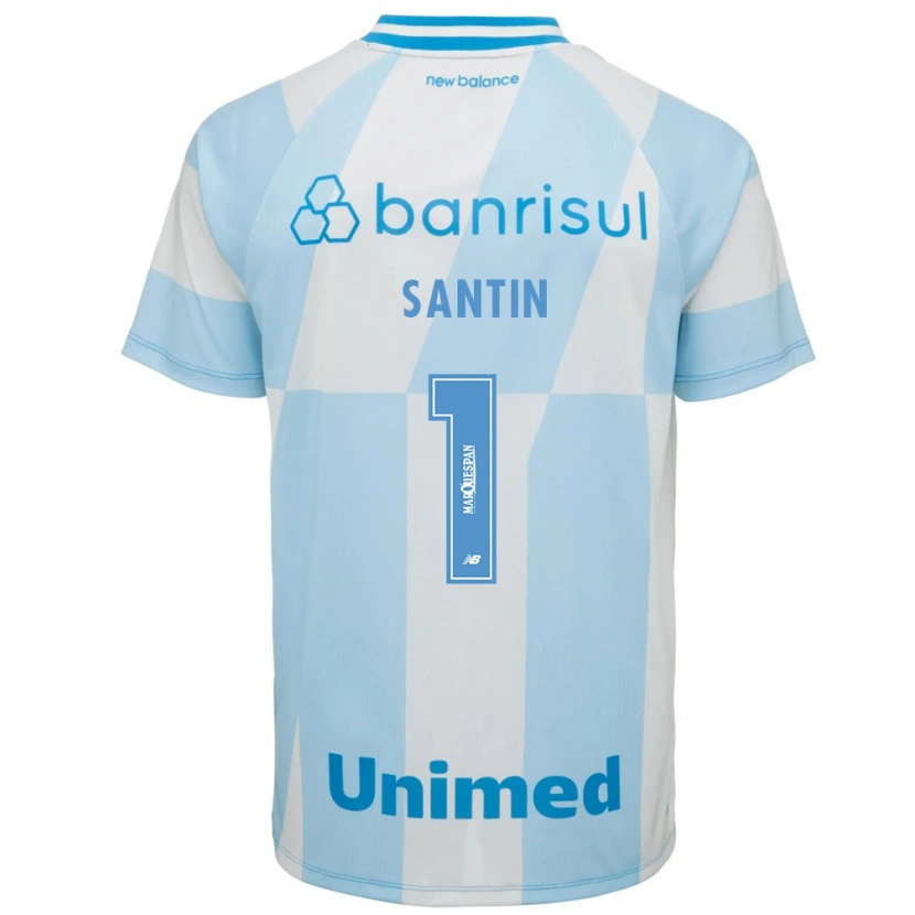 Danxen Homem Camisola Duda Santin #1 Azul Claro Branco Alternativa 2026/27 Camisa Brasil