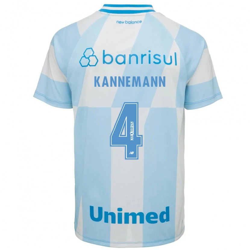 Danxen Homem Camisola Walter Kannemann #4 Azul Claro Branco Alternativa 2026/27 Camisa Brasil
