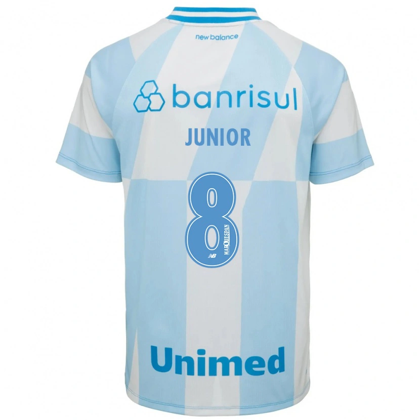 Danxen Homem Camisola Artur Junior #8 Azul Claro Branco Alternativa 2026/27 Camisa Brasil