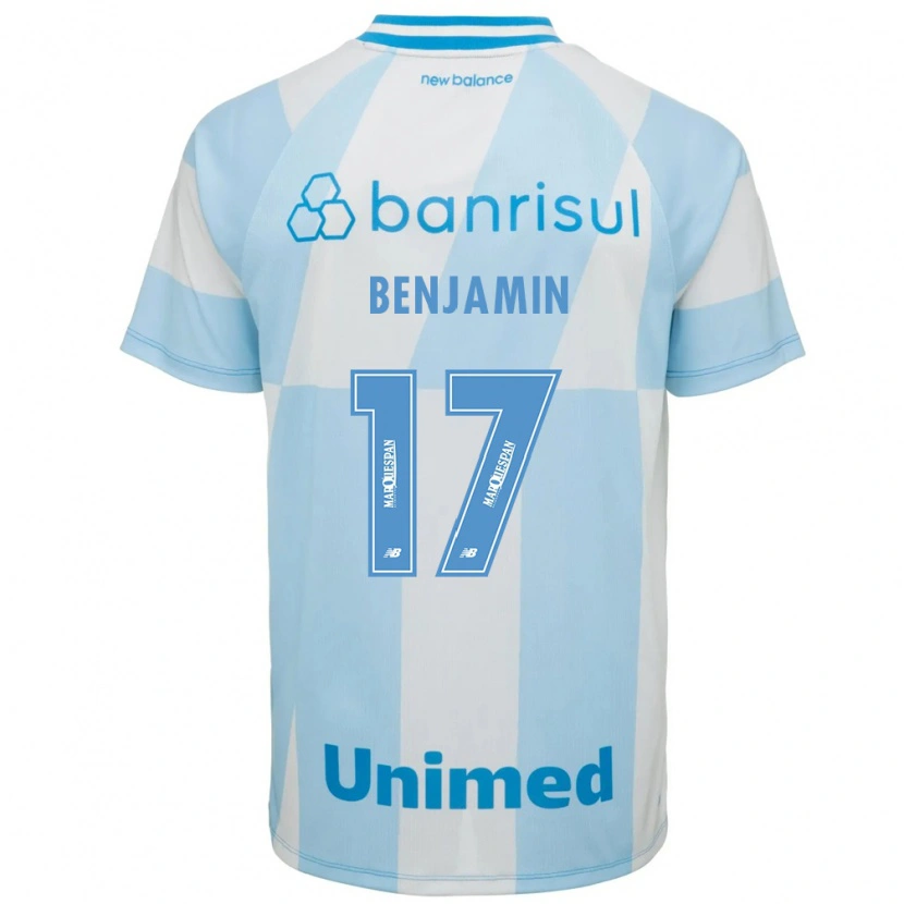 Danxen Homem Camisola Benjamin Dos Santos #17 Azul Claro Branco Alternativa 2026/27 Camisa Brasil
