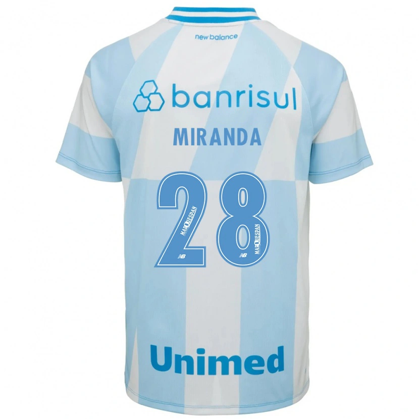 Danxen Homem Camisola Paulo Miranda #28 Azul Claro Branco Alternativa 2026/27 Camisa Brasil