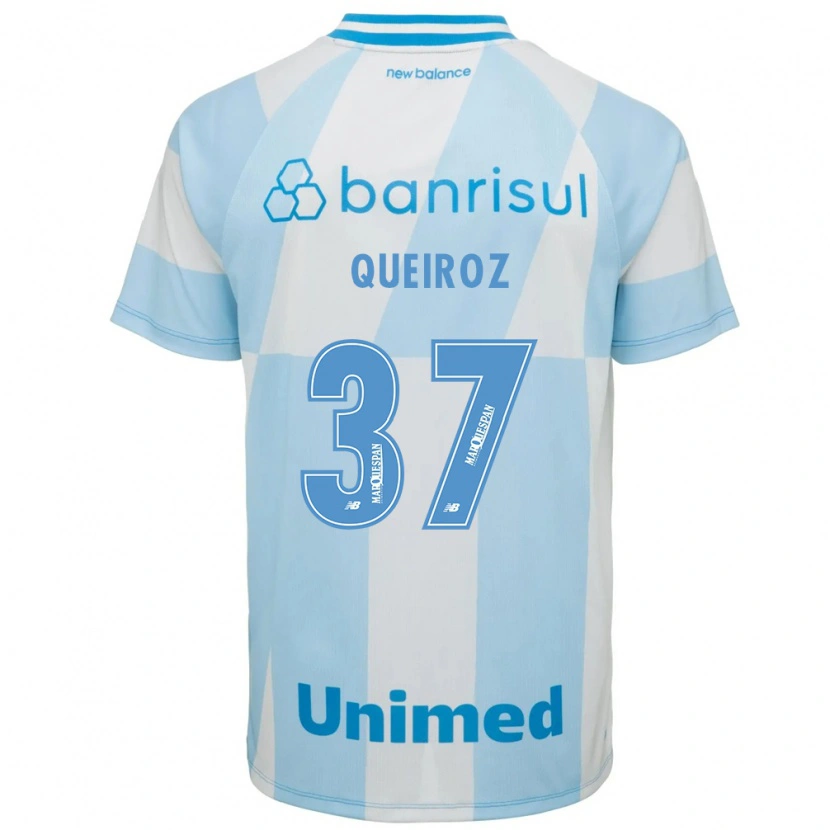 Danxen Homem Camisola Du Queiroz #37 Azul Claro Branco Alternativa 2026/27 Camisa Brasil
