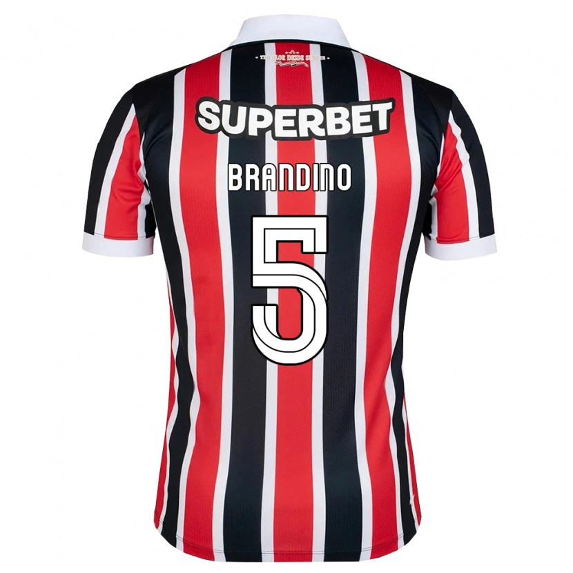 Danxen Homem Camisola Kika Brandino #5 Vermelho Branco Preto Alternativa 2026/27 Camisa Brasil