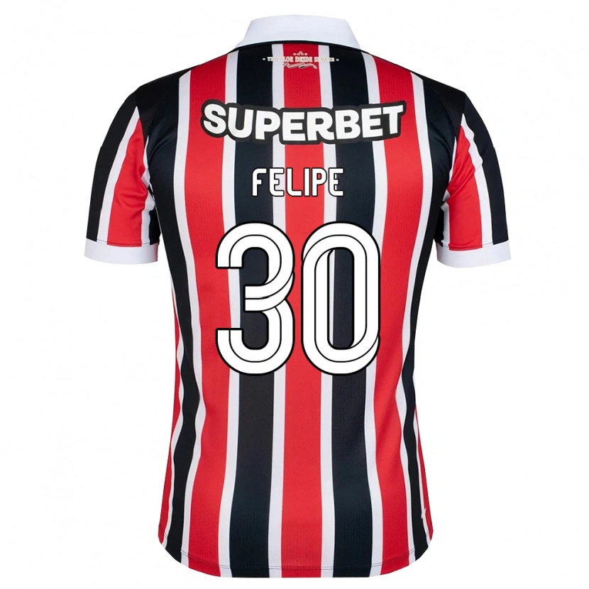 Danxen Homem Camisola Everton Felipe #30 Vermelho Branco Preto Alternativa 2026/27 Camisa Brasil