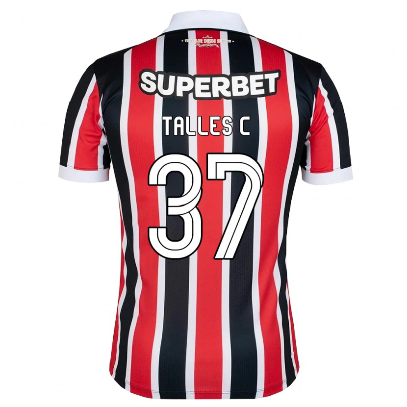 Danxen Homem Camisola Talles #37 Vermelho Branco Preto Alternativa 2026/27 Camisa Brasil
