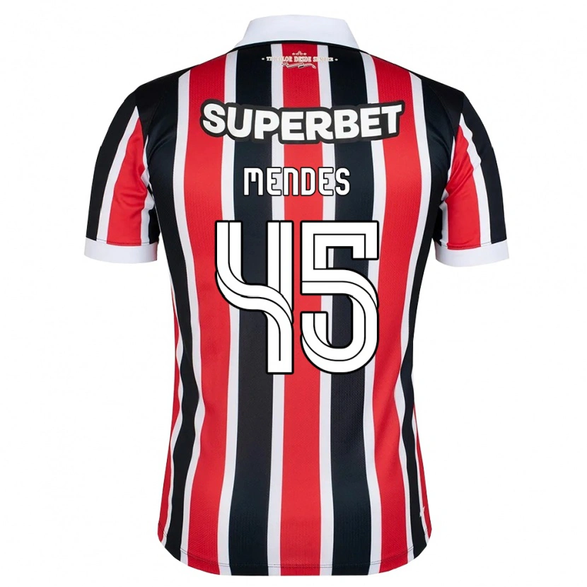 Danxen Homem Camisola Nathan Mendes #45 Vermelho Branco Preto Alternativa 2026/27 Camisa Brasil
