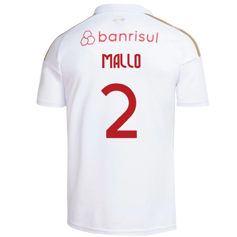Danxen Homem Camisola Hugo Mallo #2 Branco Vermelho Alternativa 2026/27 Camisa Brasil