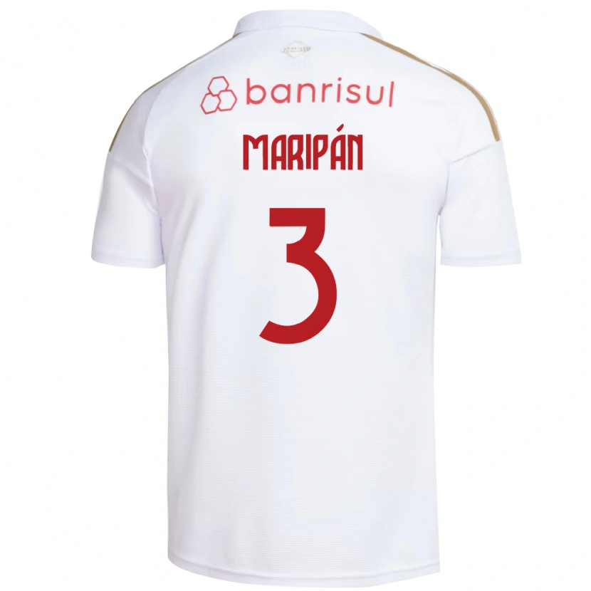 Danxen Homem Camisola Guillermo Maripán #3 Branco Vermelho Alternativa 2026/27 Camisa Brasil