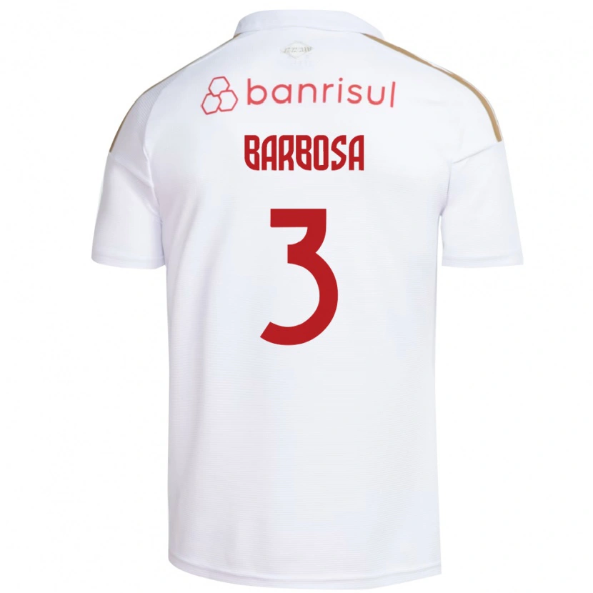 Danxen Homem Camisola Mauricio Barbosa #3 Branco Vermelho Alternativa 2026/27 Camisa Brasil