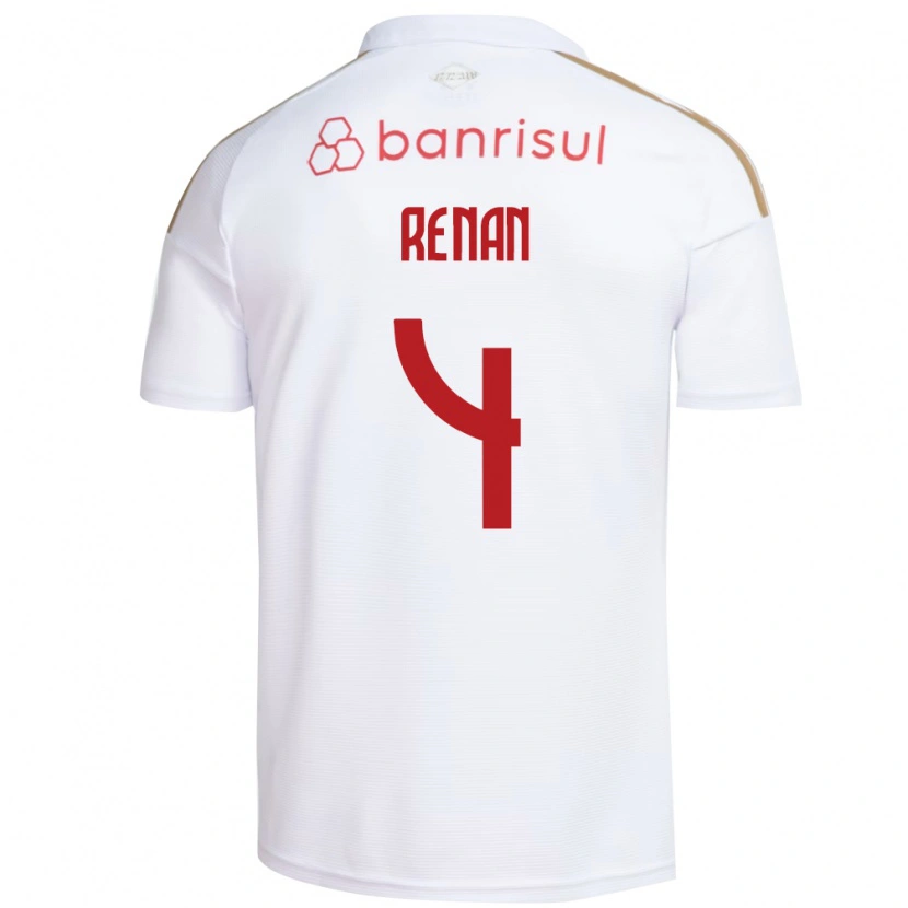 Danxen Homem Camisola Robert Renan #4 Branco Vermelho Alternativa 2026/27 Camisa Brasil